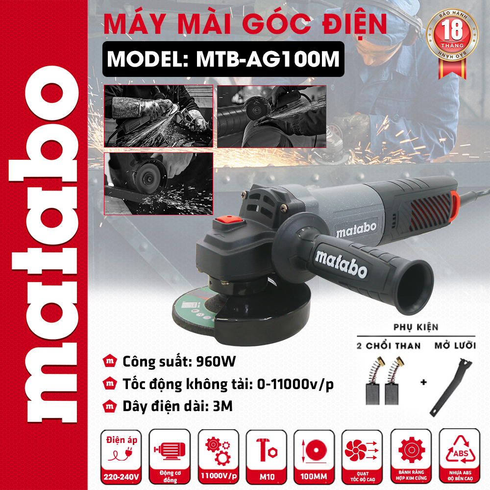 Máy mài điện công tắc đuôi MTB-AG100M