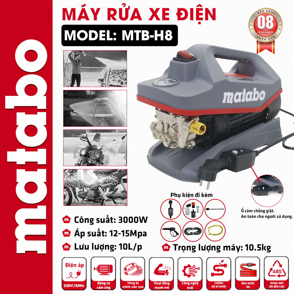 Máy rửa xe điện MTB-H8